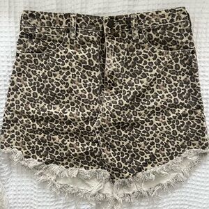 Free People - We The Free Leopard Print Mini Skirt